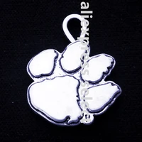 university football team clemson tigers footprints dangle charms jewelry diy findings fit bracelet necklace accessories