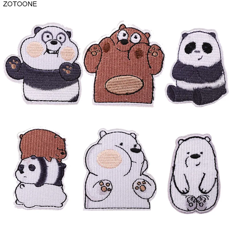 ZOTOONE утюжок на милой заплатка Медведь для одежды пришитый стикер детей Сделай Сам