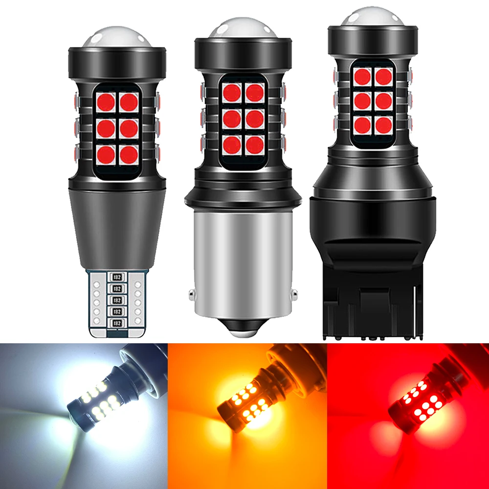 2X 7440 светодиодный BAU15S PY21W T15 W16W желтый T20 W21W 1156 3157 P27/7 Вт P27W T25 Canbus светодиодные