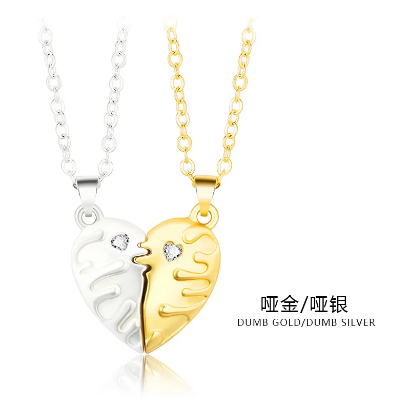 Новое ожерелье для пар со льдом и снегом романтичная строчка подвеска всех