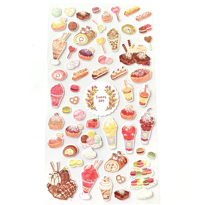 

Sweet Day ! Cute Donuts Cake Drinks Bread Sticker Sheets