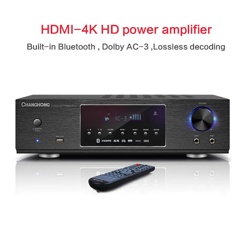 

900 Вт 5,1 Домашний мощный усилитель GP2 профессиональный Hi-Fi усилитель для караоке, Bluetooth усилитель HD Dolby AC-3 декодирование без потерь