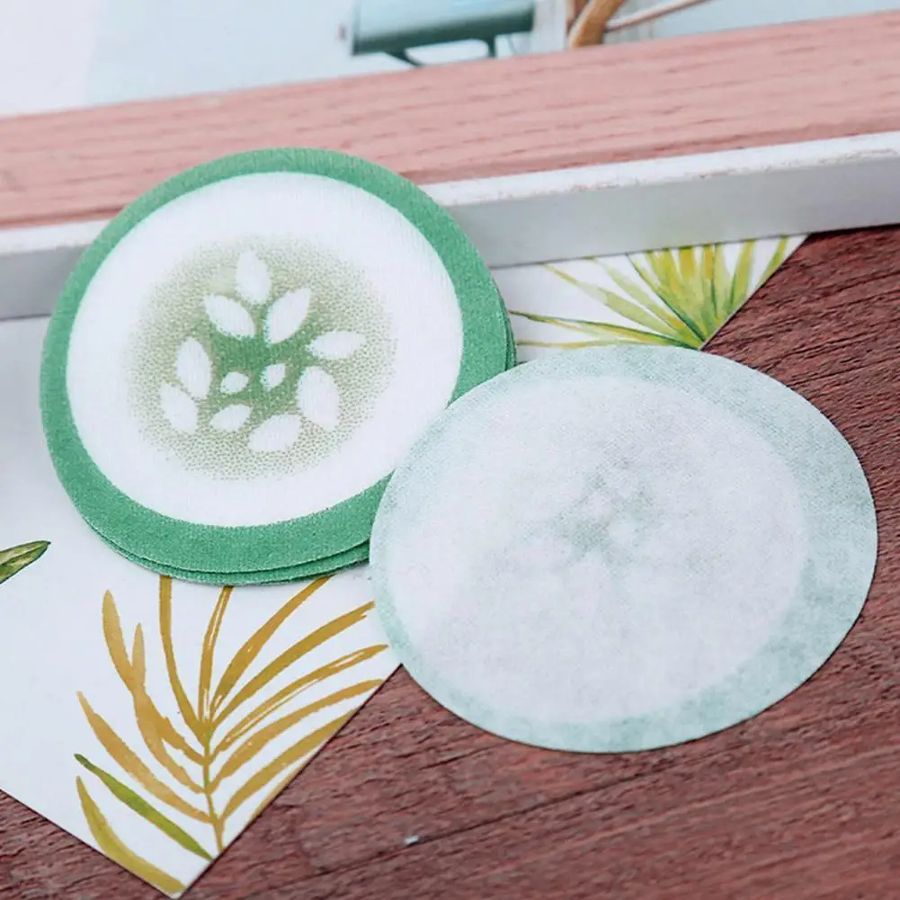 

100Pcs Disposable Non-woven Printed Cucumber Pattern Paper Mask Eye Eye Eye Printed Care Beauty Skin I1Z7