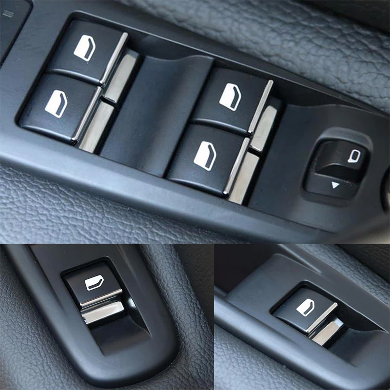 SPEEDWOW Кнопка подъема окна двери блесток хромированный Переключатель отделка