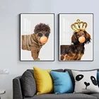 Изготовленные на заказ постеры на холсте милые животные выдувные пузырьки Nordic Silk Fabric Modern вечерние House Decor постер Room #211217-29