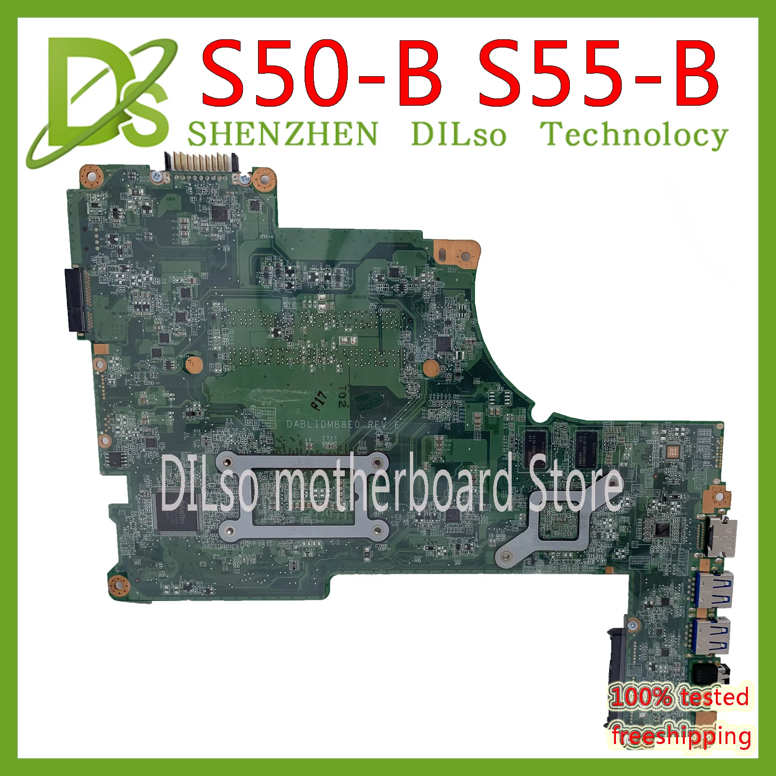 KEFU DABLIDMB8E0 для Toshiba Satellite S50 S55 S50T B L55 материнская плата I5 4210U CPU работа 100%