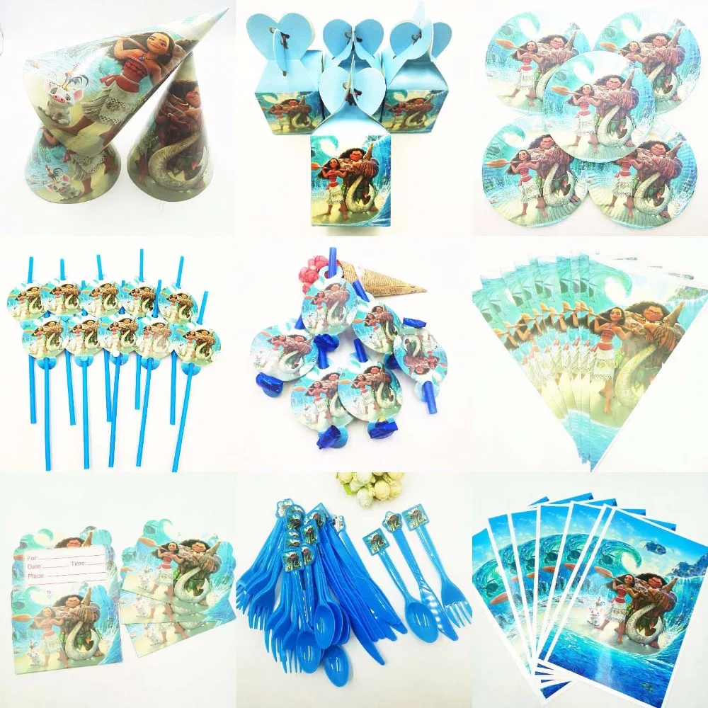 Моана принадлежности для дня рождения детские одноразовые чашки скатерть