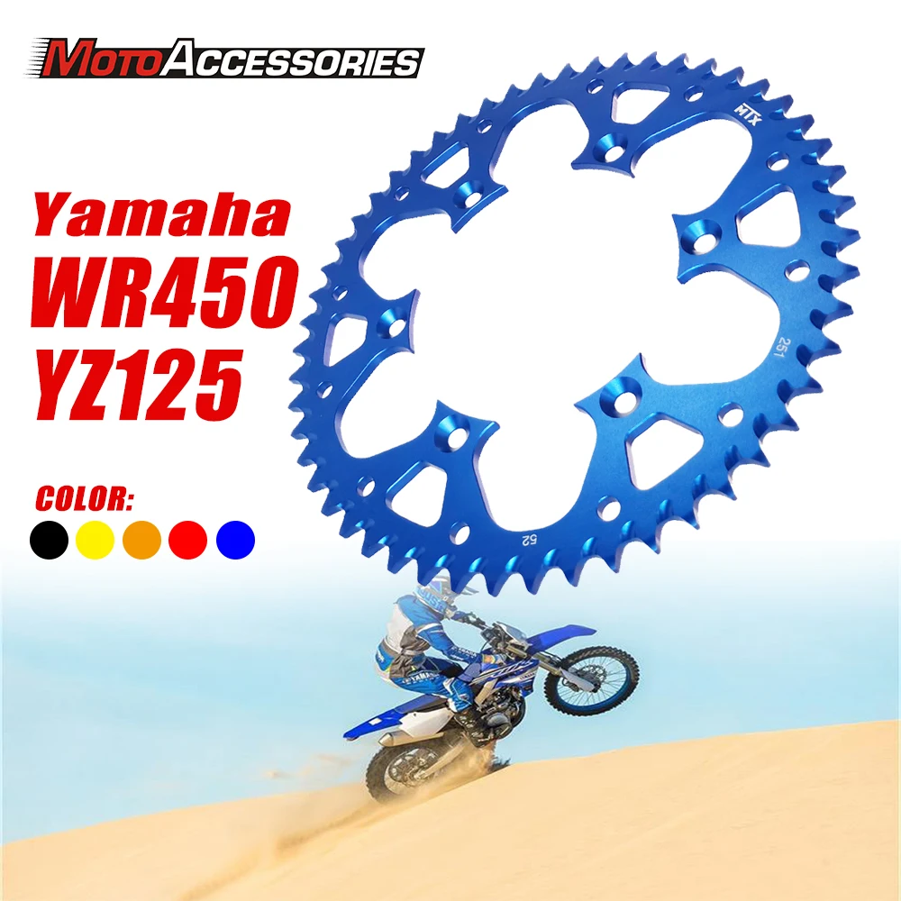 

Sprockers For Yamaha Off Road WR450 YZ125 YZ250 WR400 WR426 Rear 520 Chain Sprocket Aluminium Alloy 47T 48T 49T 50T 51T 52T