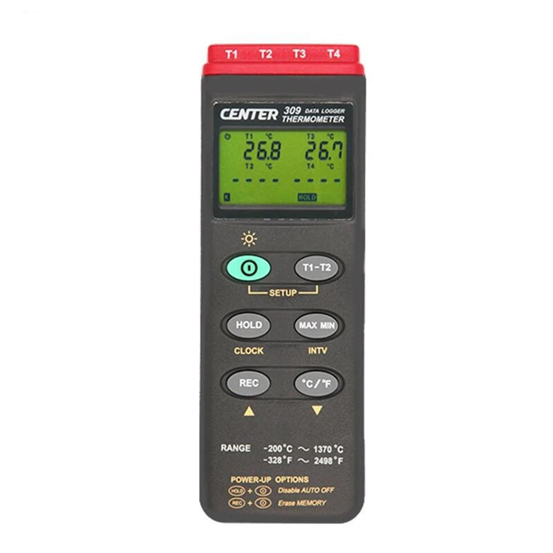 Четырехканальный Datalogger термометр CENTER 309 16000 записей регистратора данных на