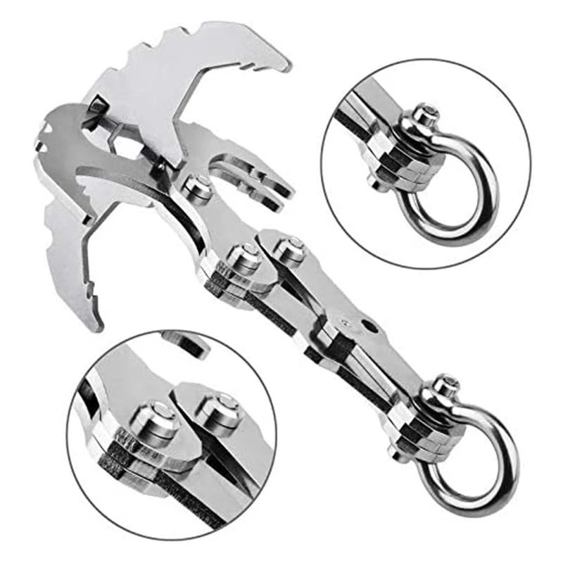 Гравитационный крюк захватный подъем из нержавеющей стали коготь Карабинер для