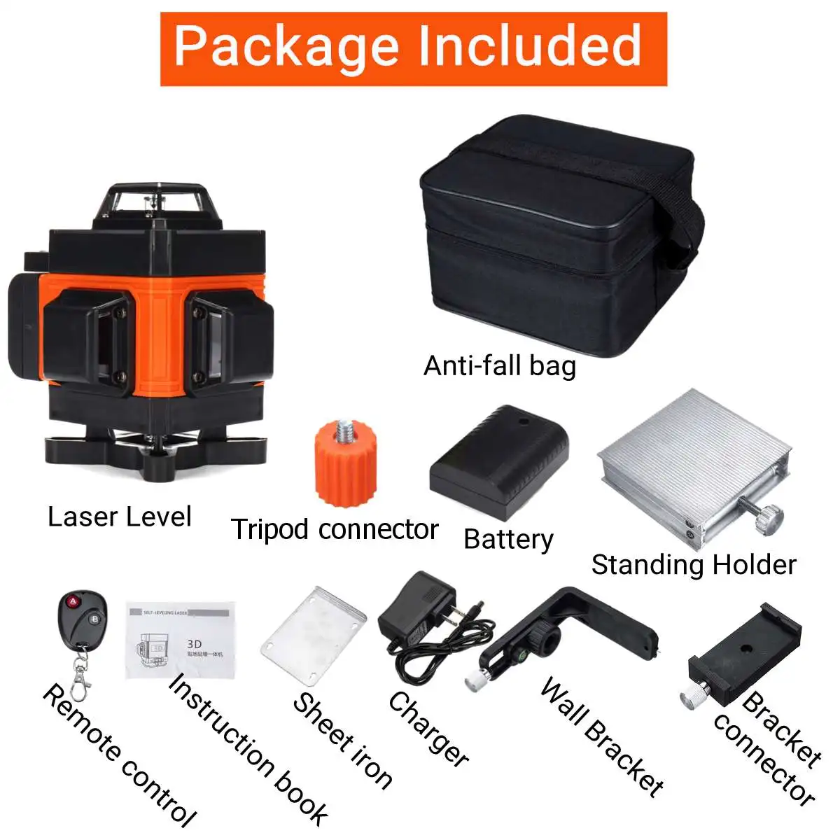

4/8/12/16 lines 4D Laser Level Green Light LCD Display Auto Self Leveling 360 Rotary Cross Measure Remote Control Waterproof