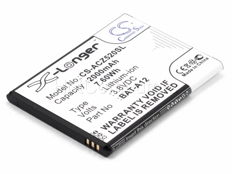 Аккумулятор для телефона Acer Liquid Z520 Duo (BAT-A12)