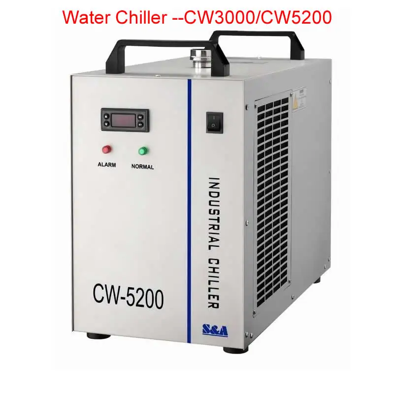 

CW3000 Industrial Water Chiller CW5200 for CO2 Laser Engraving Cutting Machine Cooling 60W 80W 100W 130W Laser Tube