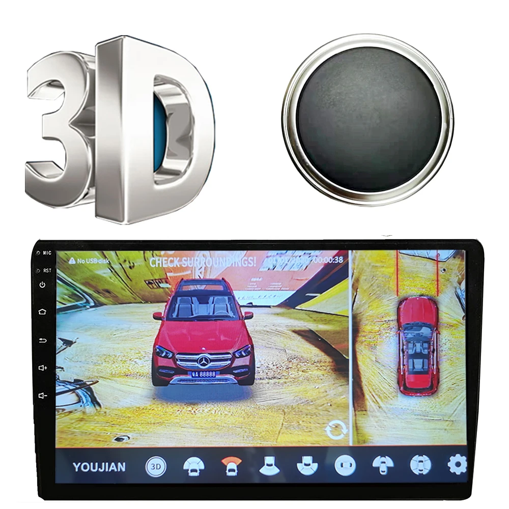AHD 3D 360 Автомобильная камера градусная система парковки с видом птицы