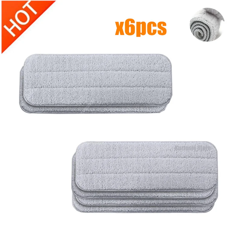

360 Rotating Cleaning Cloth Head Wooden Carbon Fiber Cloth C2 6pc Xiaomi Mijia Deerma Replace Mop for Mi Mijia Water Spray Mop