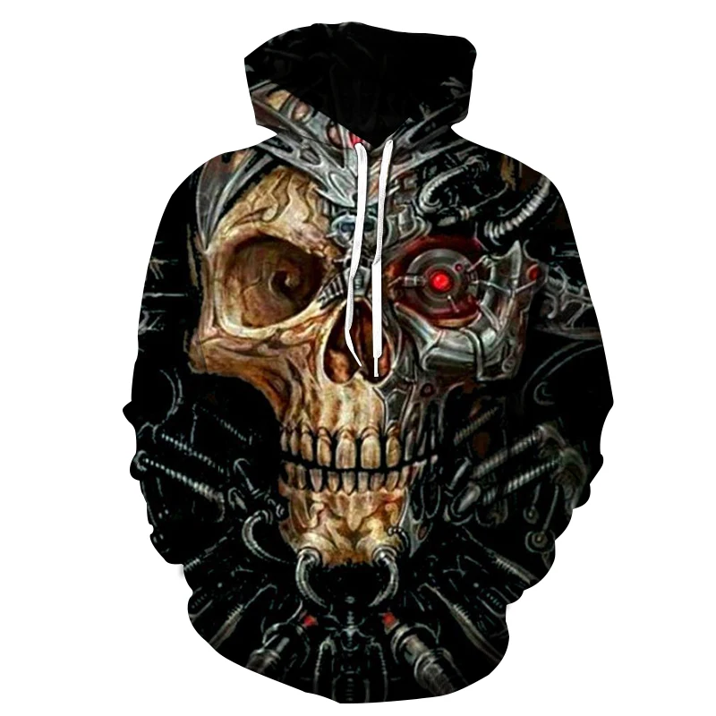 

2021 Skull Hoodie Men's Boy Hooded Ms. Girl Sweatshirt Full Print 3D Fire and Skull Hip Hop Street Wearing Pullover Hoodies Top