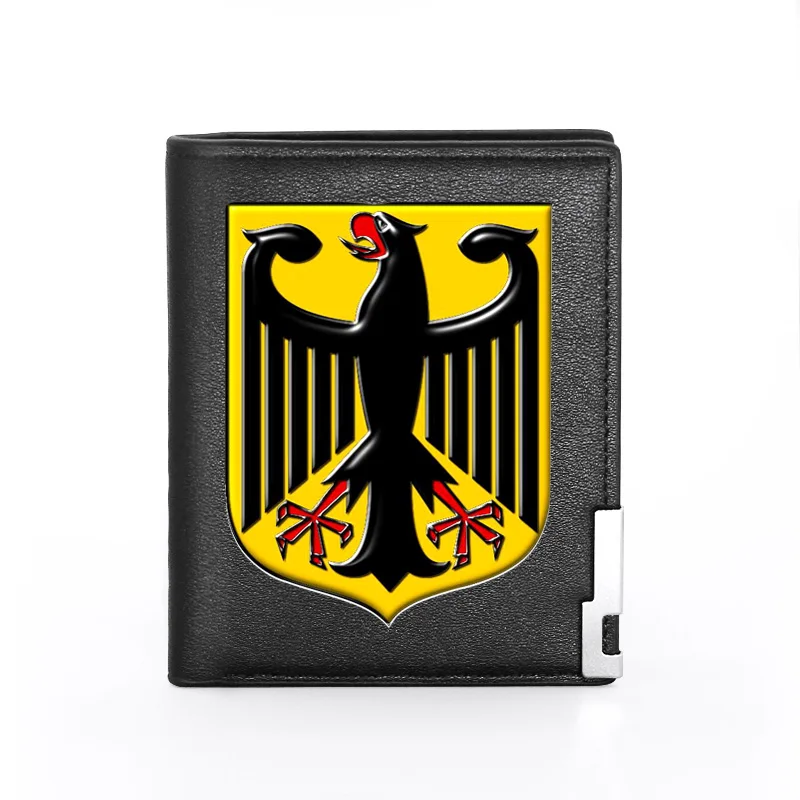 

Classic German Coat Of Arms Printing Men's Wallet Leather Purse For Male Credit Card Holder Short Slim Bifold Wallet Pocket