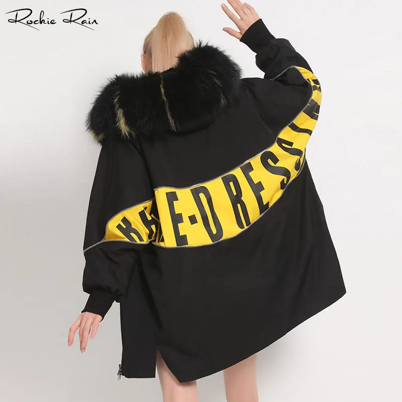 2019 Новая женская Настоящая меховая парка пальто женское теплое со съемным