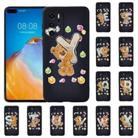 soft silicone phone case for huawei p20p20 prop30 prop30 plusp30 litep40p40 pro bear series pattern anti drop cover