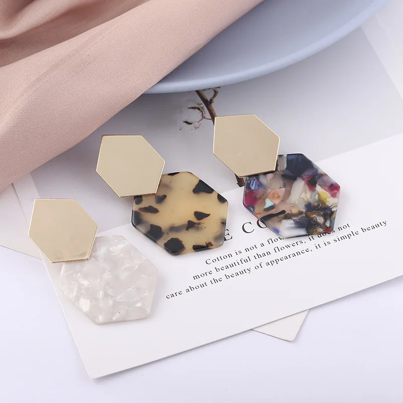 2019 новые богемные акриловые серьги в форме капли женский леопардовый принт