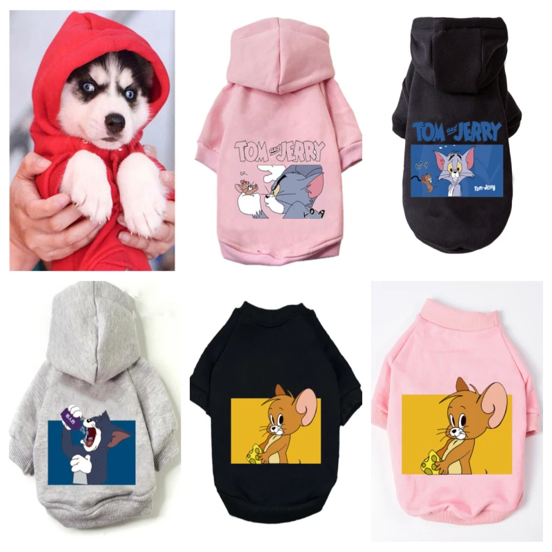 

Warm Dog Hoodies Cartoon Dog Cat Clothes for Small Medium Dogs Sweatshirt Pet Clothing Pet Clothes ropa perro толстовка