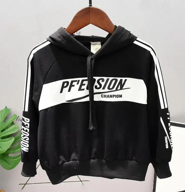 hoodies Модный комплект одежды из 2 предметов для маленьких мальчиков, топ с буквенным принтом+ длинные штаны, зимняя одежда для маленьких мальчиков 2-6 лет - Цвет: hoodies
