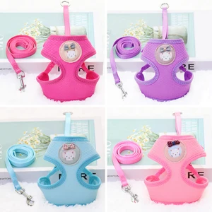 Шлейка-жилет для домашних питомцев, модная тканевая нагрудная шлейка для маленьких собак и кошек, поводок предметы S M L XL 10A