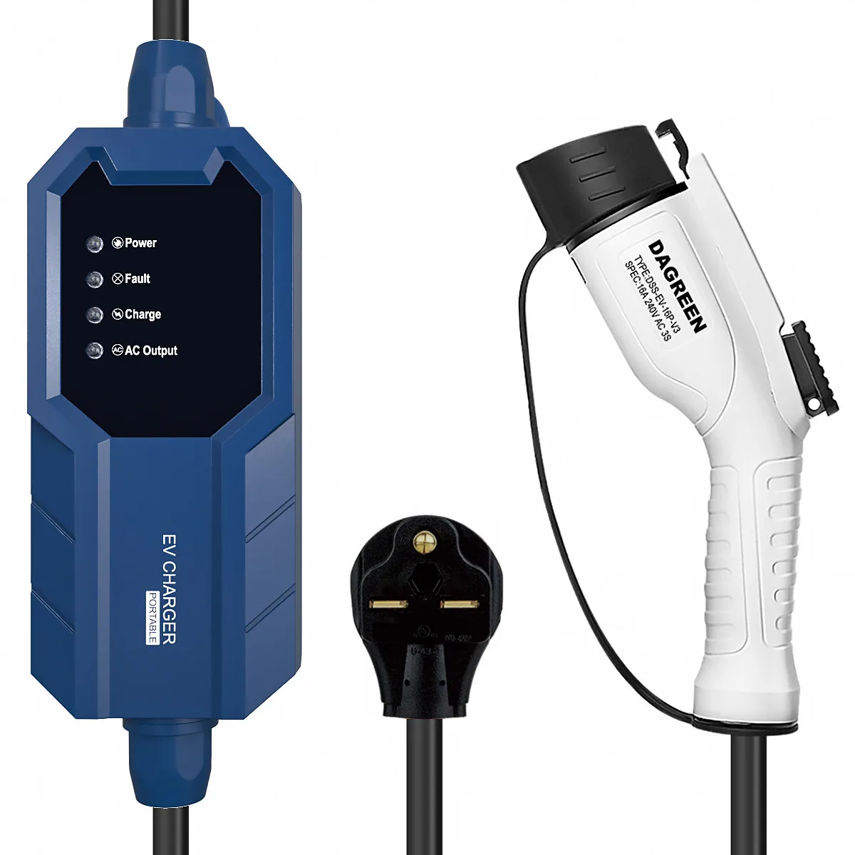 

Free shipping to US EV Control Box 16A Level 2 SAE J1772 Portable EV HOME Charger(NEMA6-30 Plug)