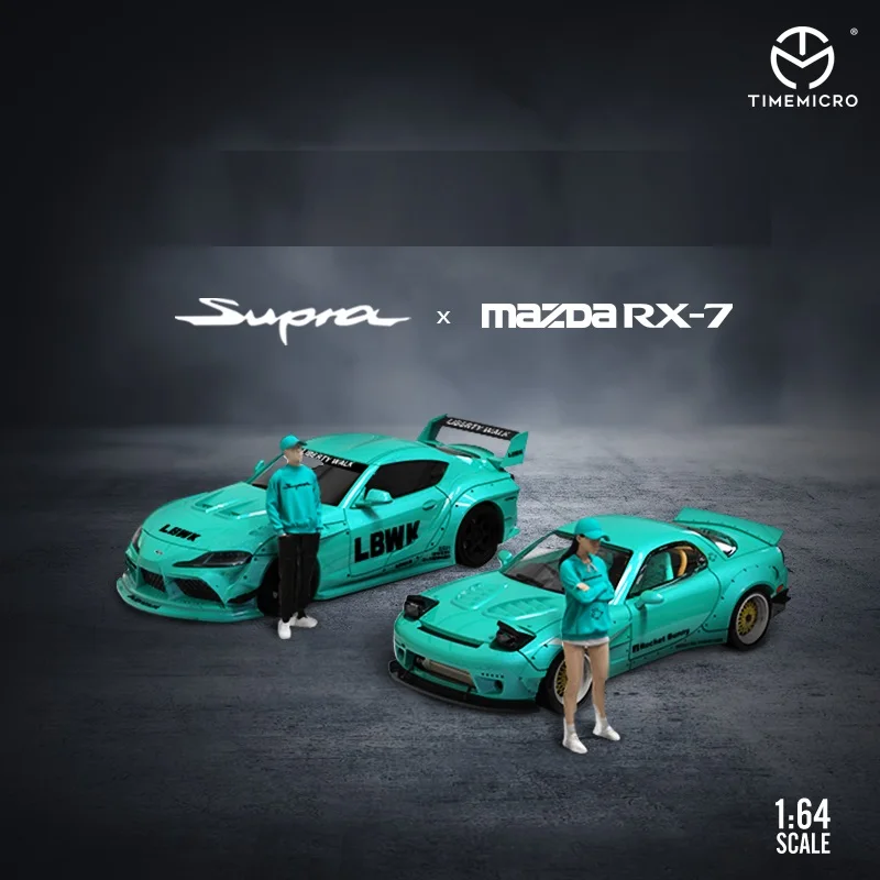 TimeMicro 1:64 Mazda флуоресцентный кролик Pandem /LBWK LB производительность Toyota Supra синяя
