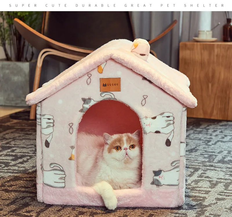 Складной дом собаку собачья Конура-постель коврик для малых и средних собак