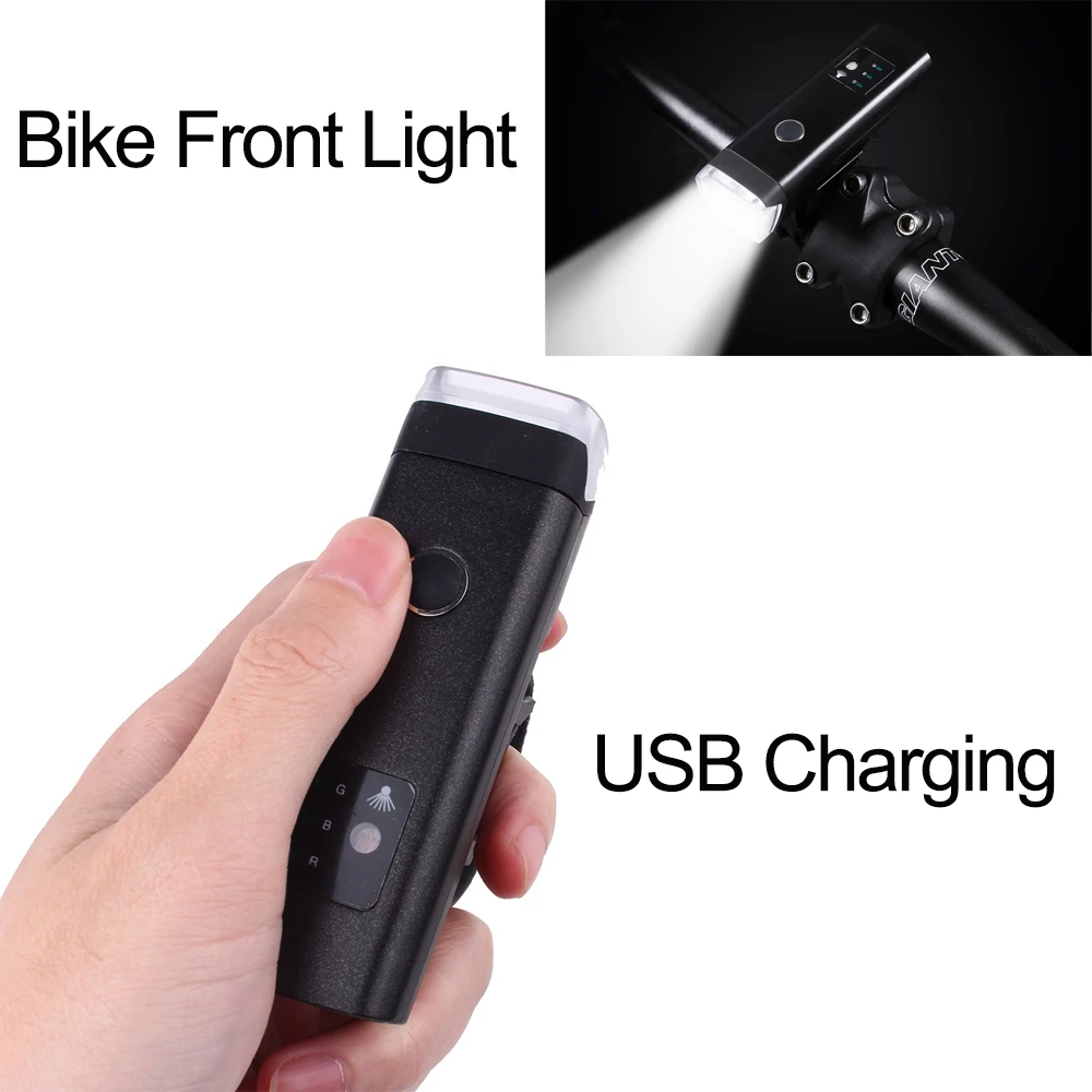 Bike Light USB Rechargeable 3 Modes 350 Lumens Bicycle Lamp Front Headlight LED Flashlight Cycling Lights | Спорт и развлечения