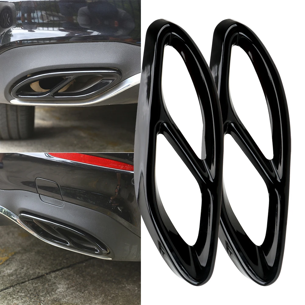 Задняя крышка выхлопной трубы декоративная рамка для автомобилей Mercedes Benz A B C E GLE