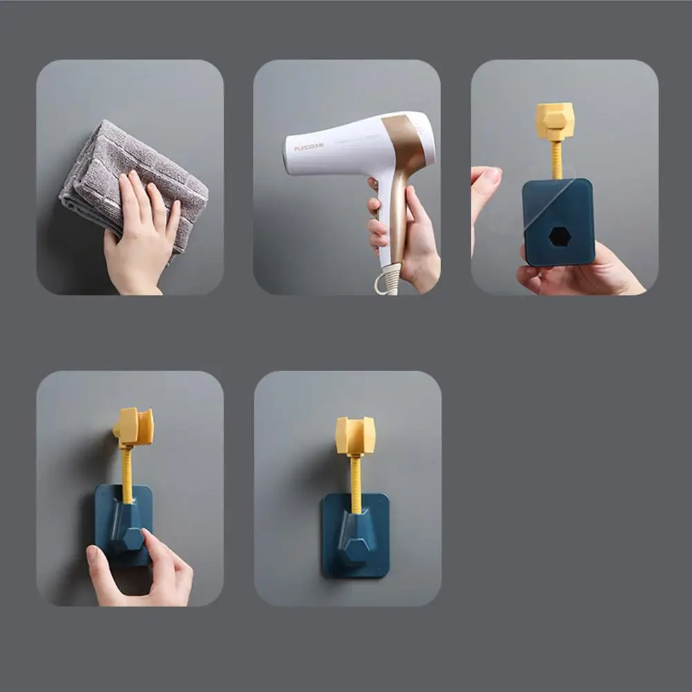 

Punch-free Shower Head Holder Mounting Brackets with Suction Shower Seat for Bathroom