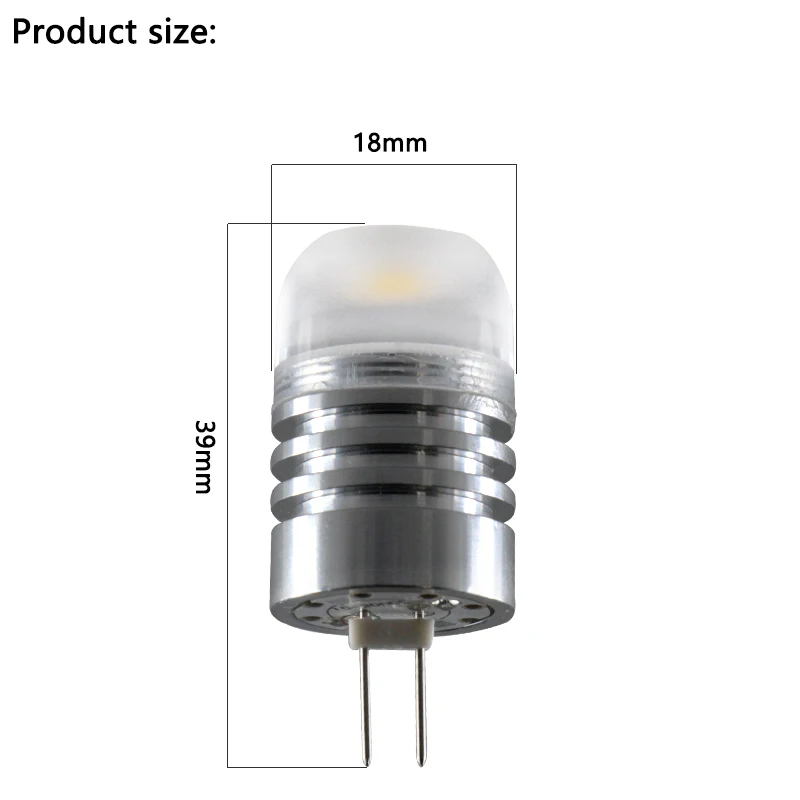 Светодиодсветильник лампа G4 Ac Dc 12v 24 v супер алюминиевая 1 5 W COB 12 вольт Замена 25W