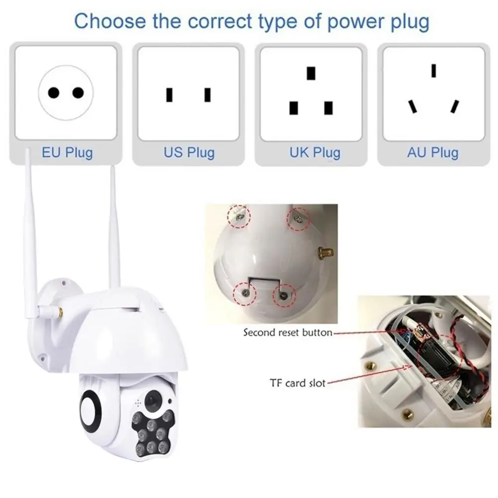 HD 1080P 8LED PTZ управление IP камера Мини wifi Открытый Купол домашней безопасности IP камера беспроводная CCTV Onvif Водонепроницаемый ночного видения F