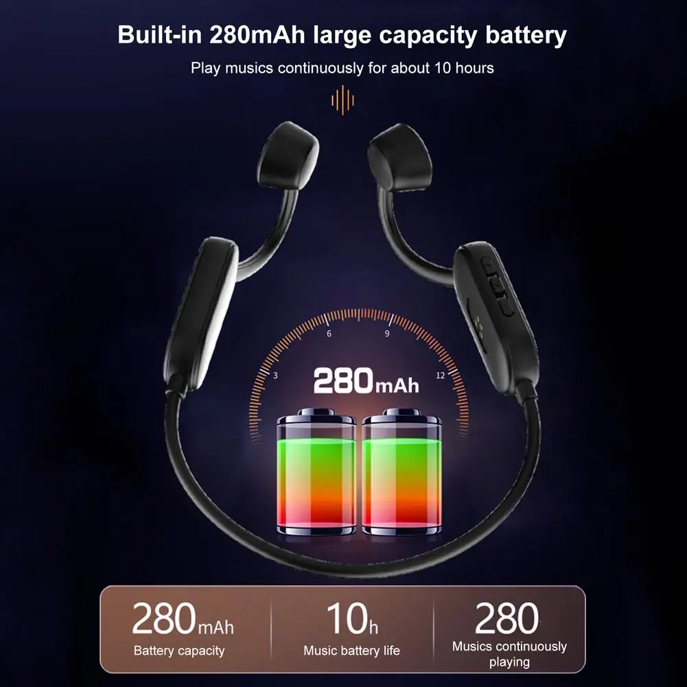 NFC Bone Conduction Headphones Bluetooth Wireless Earphone 8GB MP3 Music Player IPX8 Waterproof Earbuds Fitness Sport Headset |