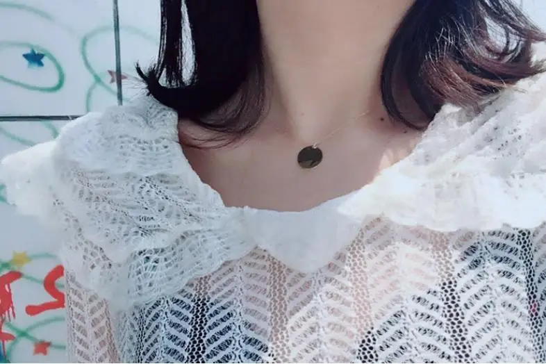 Женское колье из серебра 925 пробы с круглой подвеской|Ожерелья| |