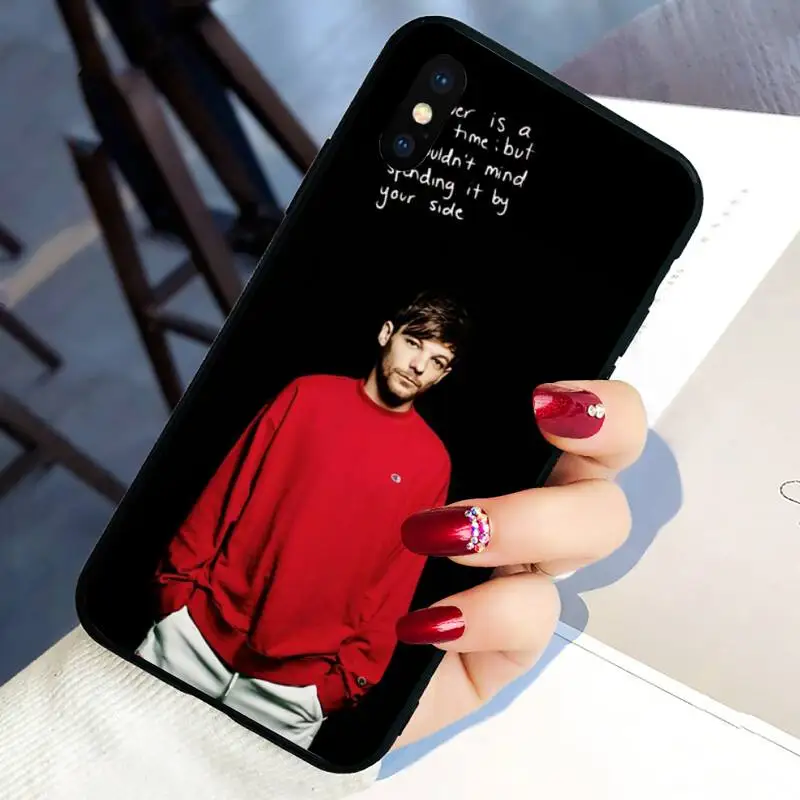 

1D Louis Tomlinson Phone Case For Black-Iphone 5 5s se 6 6s 7 8 11 12 X Xs Xr Pro Plus Max Mini Cover