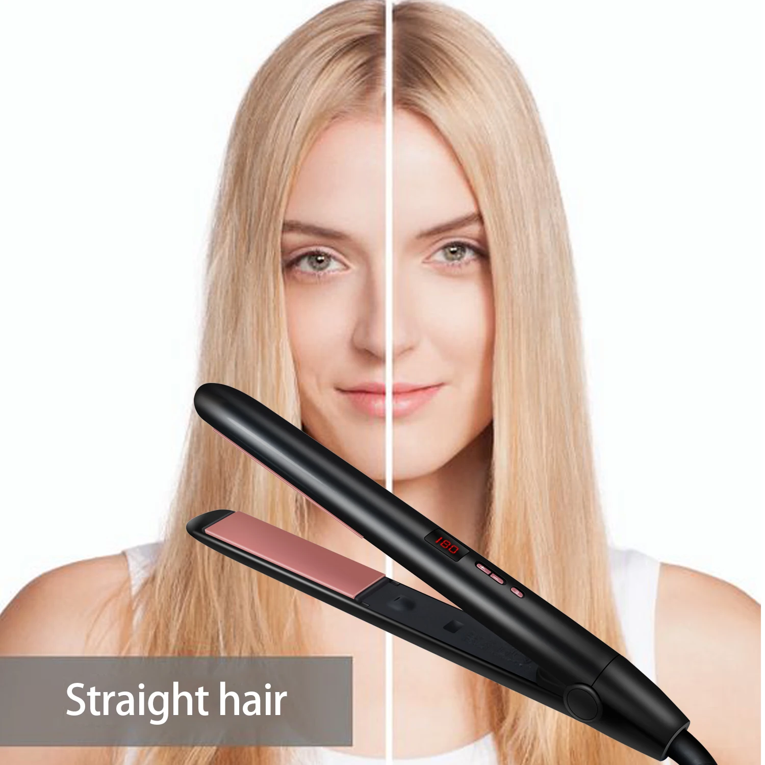 Flat Iron Hair Straightener Professional Hair Plank Crimper Corrugated Tongs Styling Styler Curling Straightening Iron