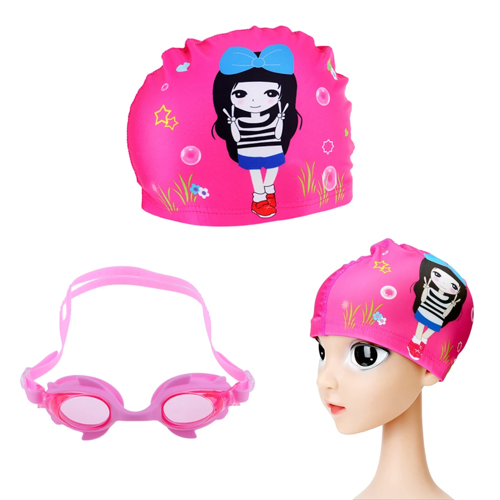 Противотуманные плавательные очки От 4 до 12 лет + Милая шапочка для плавания