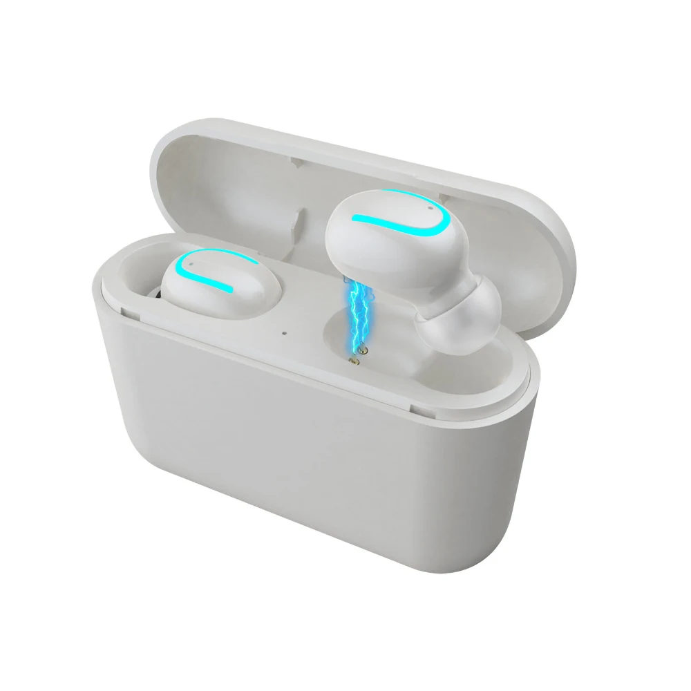 White 2 earphones Kebidu TWS, беспроводные наушники Bluetooth 5,0, HBQ-Q32, наушники, стерео, спортивные, свободные руки, наушники, гарнитура, игровая - Цвет: White 2 earphones