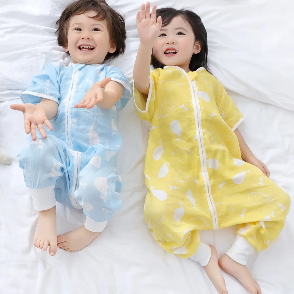

0-4 Years New Baby Sleeping Bags 100% Muslin Cotton Aden Anais Thin Sleeping Bag Summer Bedding Sleepsacks Baby Anti Kick Quilt