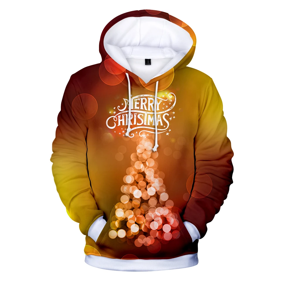 

Vogue Christmas 3D Print Long Sleeve hoodies men/women 2020All ages Men Women Clothes Hot Sale Casual Tops