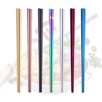 1 pair sushi chopsticks 304 stainless steel food grade square chinese silver metal chopstick reusable chop stick kitchen tools