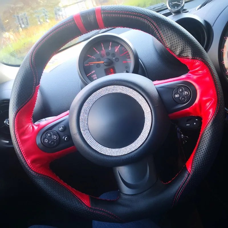 Ручной пошив натуральная кожа чехол рулевого колеса автомобиля
