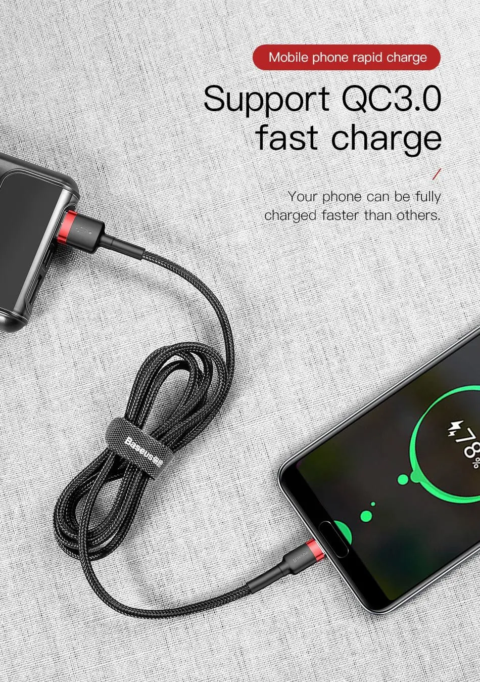 Baseus Быстрая зарядка usb type C кабель для samsung S9 Xiaomi Redmi Note 7 10 K20 Pro мобильный телефон USBC USB-C зарядное устройство Шнур 3 м