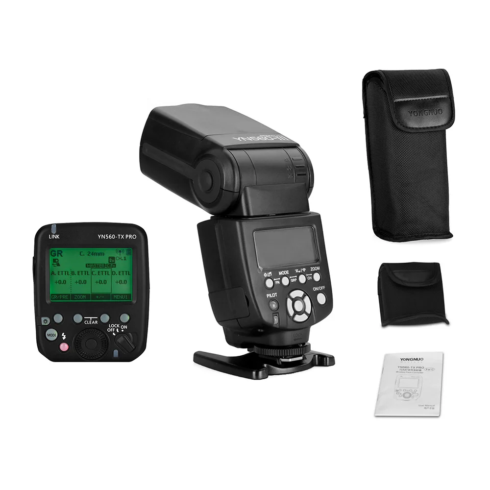 Беспроводной трансмиттер YONGNUO YN560III YN560 III Вспышка Speedlite PRO 2 4G для камер Canon