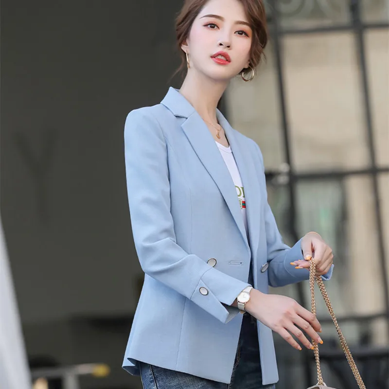

HziriP 2020 New Fashion Slim Business Wear Elegant Women Top Office OL Suit Jacket Formal Blazer Plus Size Turn-down Collar Coat