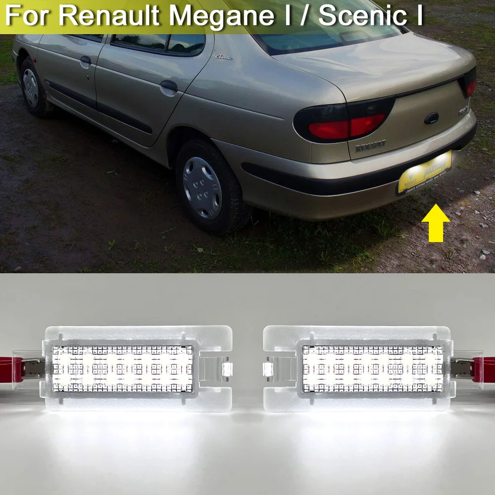 

12V Waterproof LED License Number Plate Light For Renault Megane I 1996-2003 Megane Scenic 1997-1999 Scenic I 1999-2003