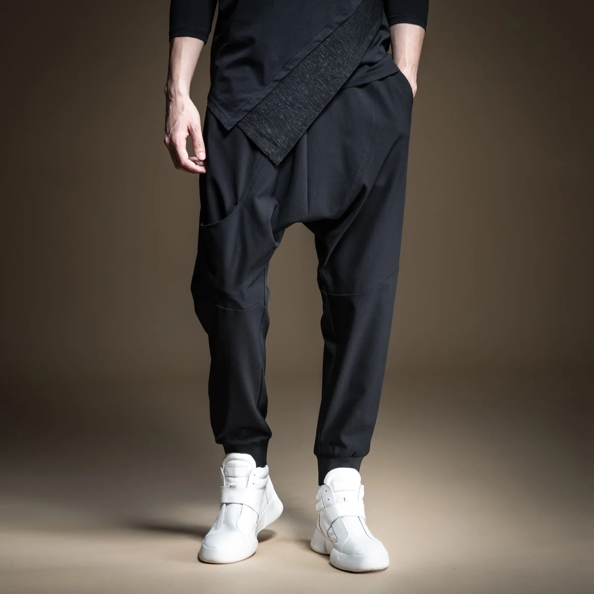 

Pinli 2020 Spring New Slim fashion harem pants men's feet high quality design casual trousers tide brand B201217033